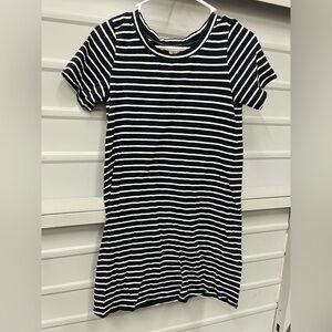 Hollister women’s black white Striped mini dress SMALL